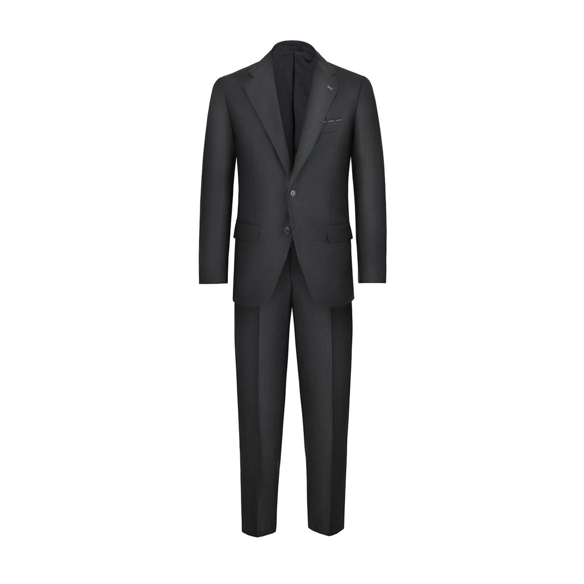 Dark Grey Single Breasted Wool Suit