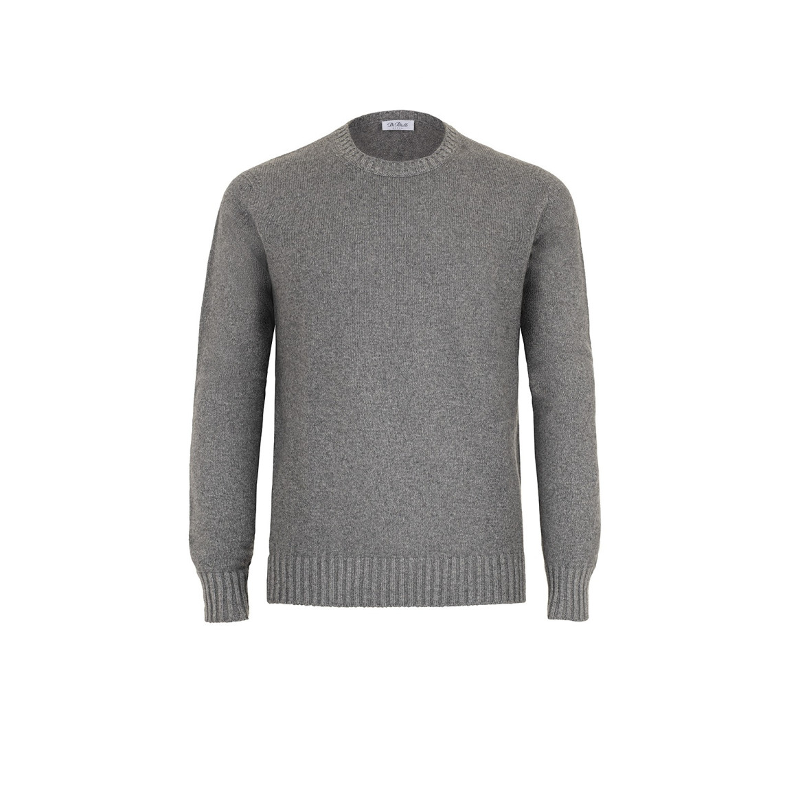 Light Grey Cashmere And Wool Crewneck Sweater