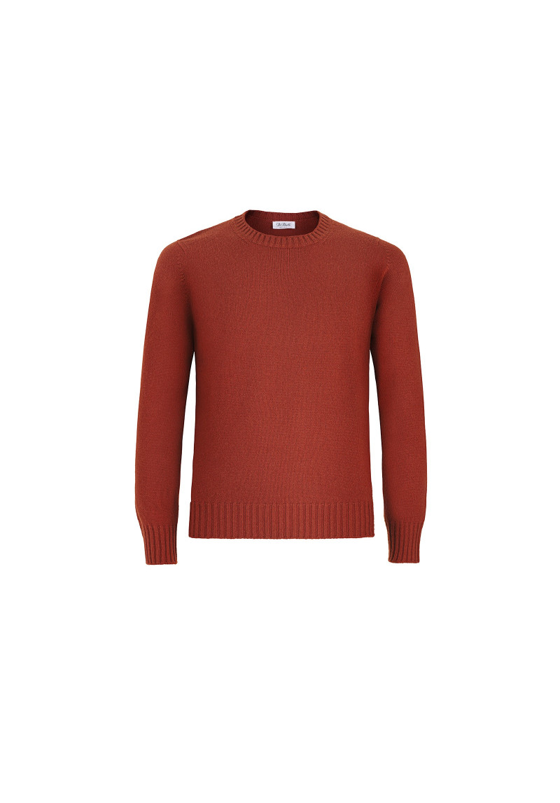 Rufous Red Cashmere And Wool Crewneck Sweater
